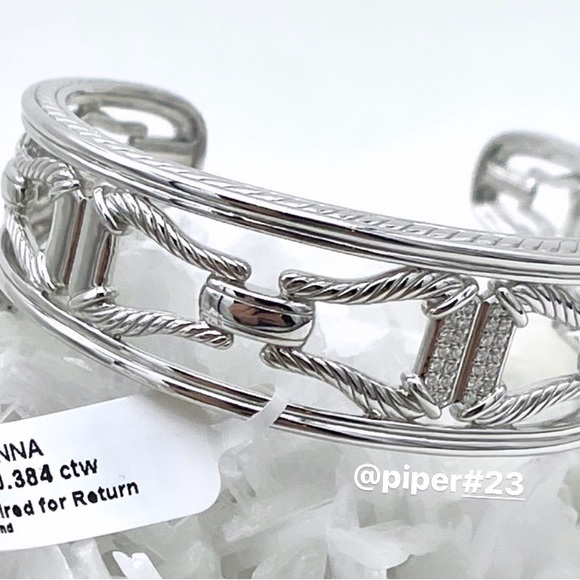 NWT Judith Ripka Fine Jewelry Diamond Vienna Cuff Bracelet 7 1/4” - Picture 9 of 16
